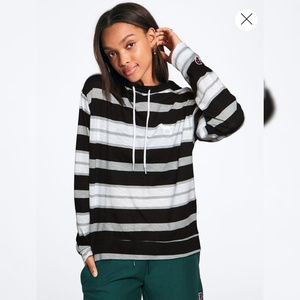 NWOT PINK funnel neck hood long sleeved top